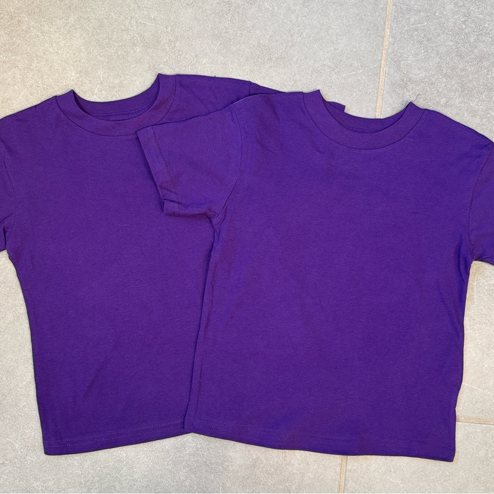 💜3/$15 Adidas The Go-To Tee Purple Kids T-Shirts (2) - New without tags
